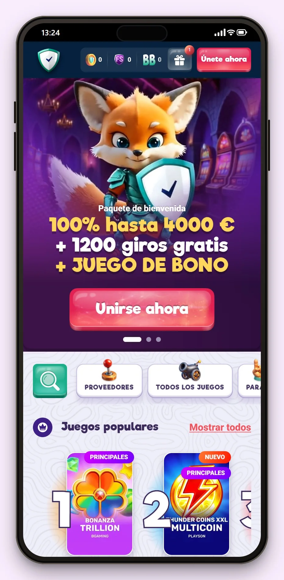 mejores casinos online MGA: SafeCasino en el móvil, el lobby