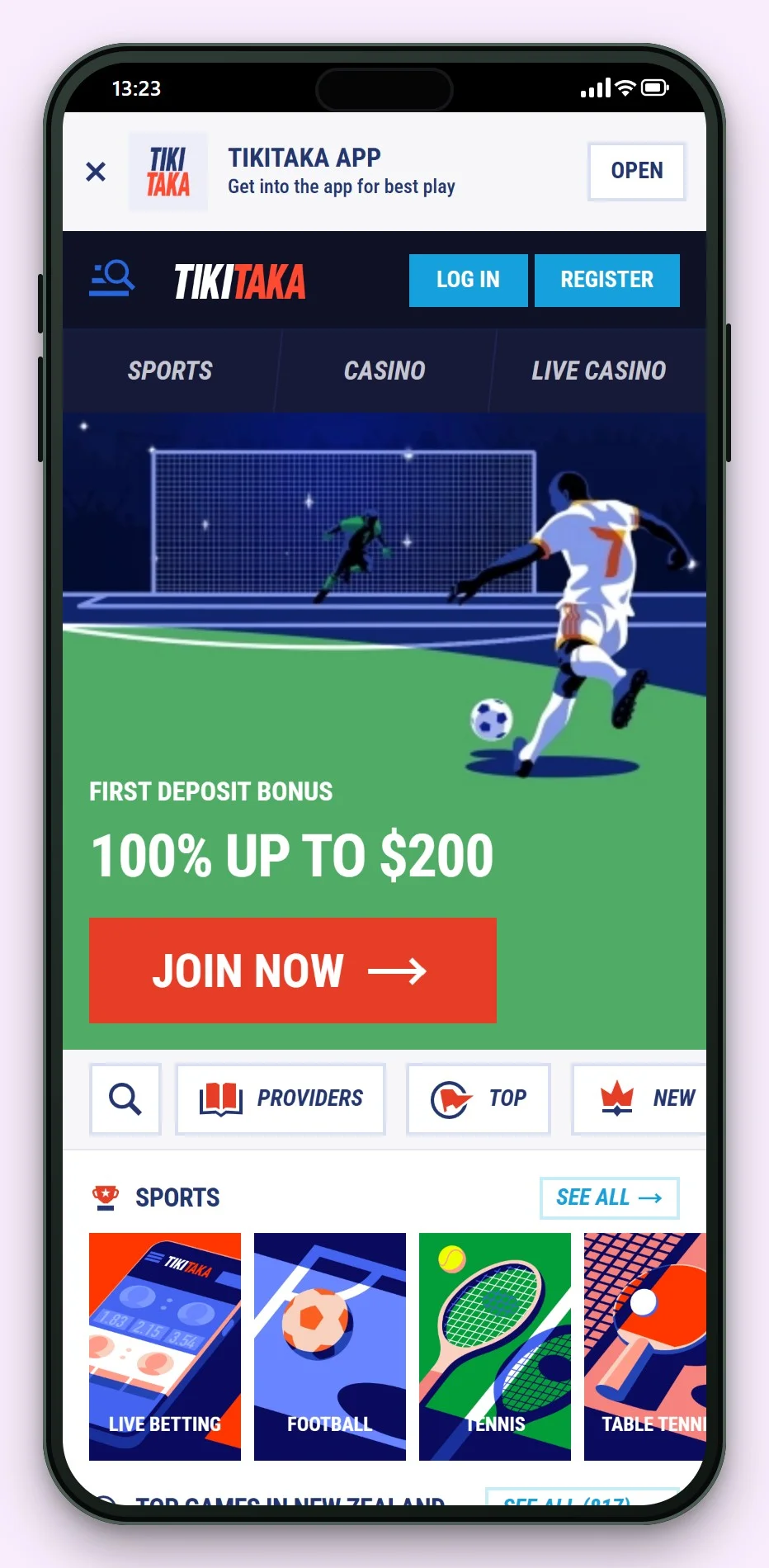 mga casino bonus codes: TikiTaka on a phone, the mobile lobby